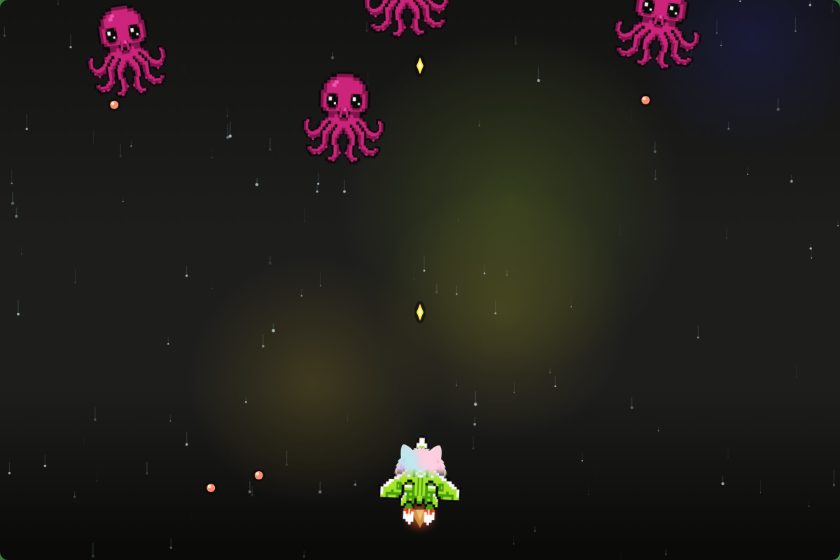 Pixel Invaders — in-game